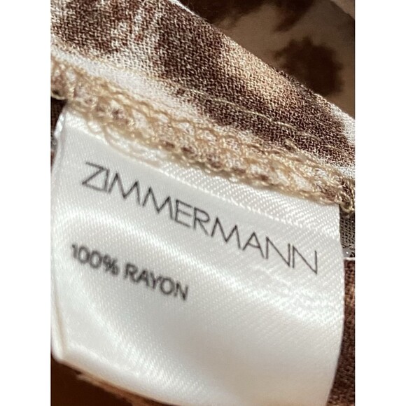 Women’s Zimmermann Animal Print Square Neckline Jumpsuit Off The Shoulder Sz 4-6 - Picture 7 of 7